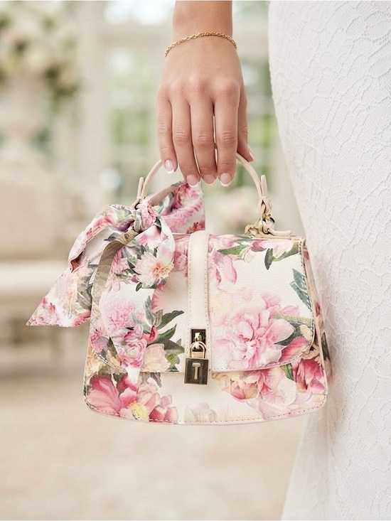 Ted Baker Handbags - New w/Tags Ted Baker Floral Top-Handle Satchel in Blush and Pink